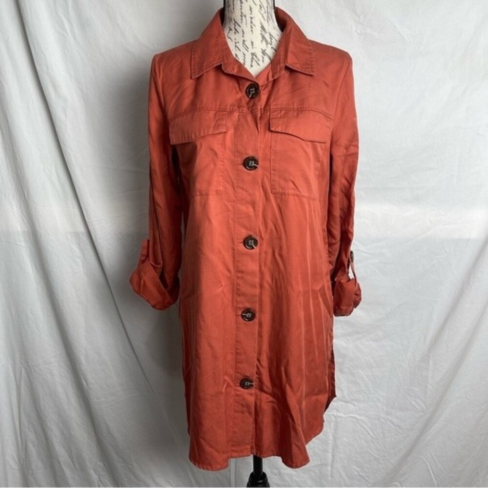 Marc New York Ling Sleeve Button Down Shirt Dress Size S
